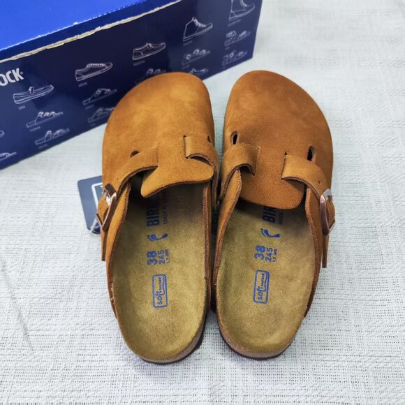 🚈|🚈Birkenstock Boston Women's Mink Suede Narrow Fit NWT - Picture 3 of 5